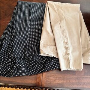 Chico's Black and Cream Pants Duo lot of 2 pants